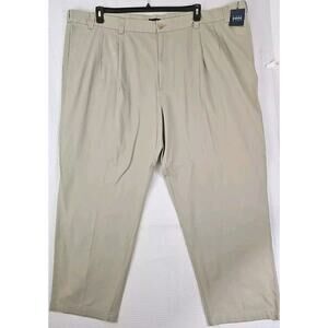 HB Harbor Bay ~Men's 56×32~ Khaki Stretch Cotton Flex Waistband Loose Fit NWT.